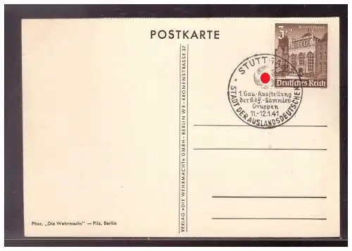 [Propagandapostkarte] Dt- Reich (021928) Propagandakarte, Gebirgsjäger mit Schneemänteln, ungebraucht mit SST Stuttgart. 