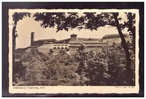 [Propagandapostkarte] Dt- Reich (021944) Propaganda, Ordensburg Vogelsang, Eifel, gelaufen mit ST der Ordensburg Marke fehlt. 