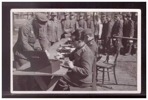 [Propagandapostkarte] Dt- Reich (021953) Propaganda AK, Gebirgsjäger beim Sold Empfang, ungebraucht. 