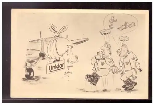 [Propagandapostkarte] Dt- Reich (021961) Propaganda AK, Soldatenhumor, Unklar, ungebraucht. 