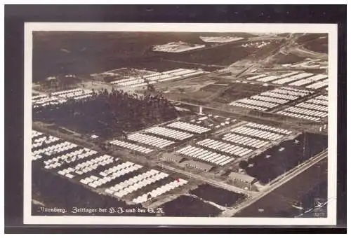 [Propagandapostkarte] Dt- Reich (022045) Propagandakarte Nürnberg, Zeltlager der HJ und SA,gestempelt SST München Sie starben für Grossdeutsch. 