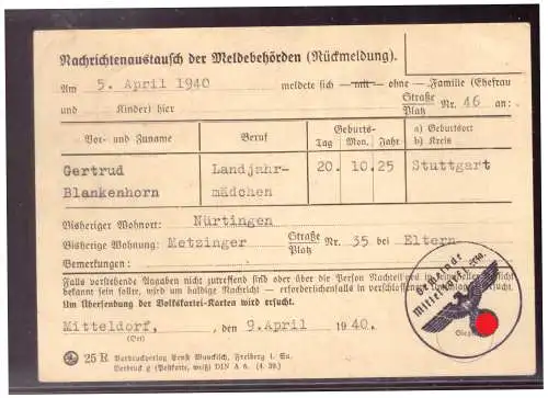 Deutsches Reich  Rundstempel (Datum und/oder Ort klar)