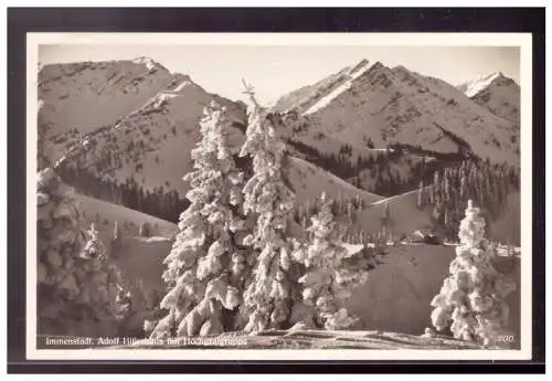 [Propagandapostkarte] Dt- Reich (022082) AK Immenstadt, Adolf Hitler Haus, gelaufen Immenstadt 4.1.1937. 