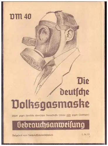 Dt- Reich (022104) VM 40, Die deutsche Volksgasmaske Gebrauchsanweisung