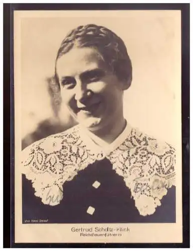 [Propagandapostkarte] Dt- Reich (022132) AK Reichsfrauenführerin Gertrud Scholz- Klink, ungebraucht. 