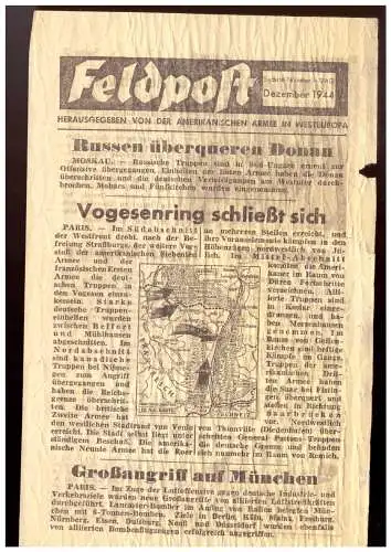 Dt- Reich (022256) Feldpost Flugblatt Dezember 1944, Herausgegeben von der Amerikanischen Armee in Westeuropa