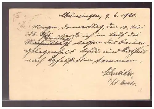 Deutsches Reich  Rundstempel (Datum und/oder Ort klar)