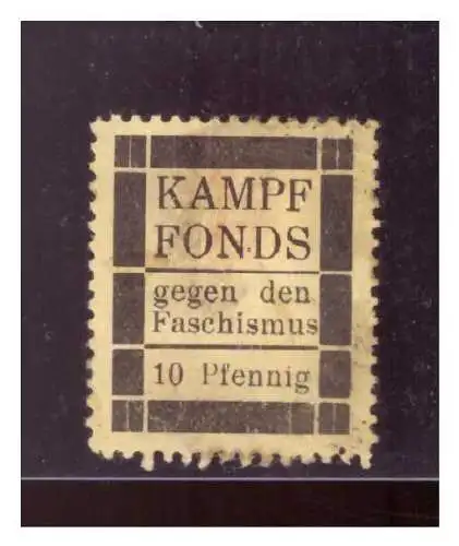 [Propagandapostkarte] Dt- Reich (022382) Propagandakarte Vignette, Kampf Fonds gegen den Faschismus 10 Pfennig. 