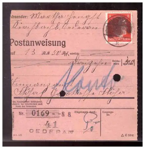 All. Bes. Sowj. Zone  Rundstempel (Datum und/oder Ort klar)