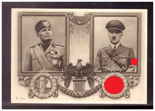 [Propagandapostkarte] Dt- Reich (022485) Propagandakarte Führerbesuch in Italien, gest Rom. 