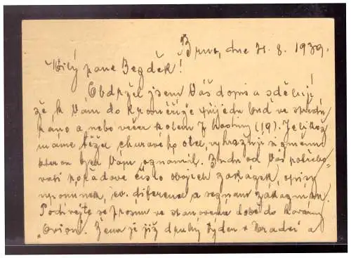 Bes. 2. Wk. Böhmen/M.  Rundstempel (Datum und/oder Ort klar)