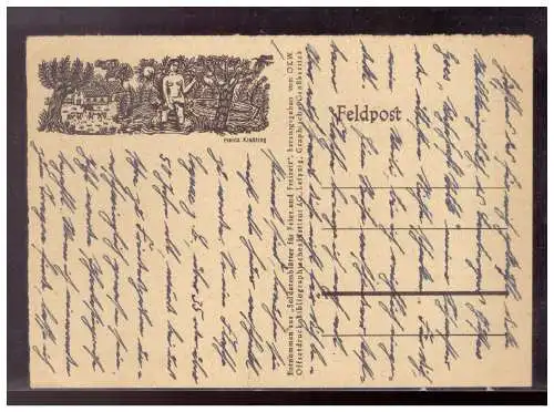 [Propagandapostkarte] Dt- Reich (022628) Feldpostkarte mit Zudruck Heinz Kießling, beschriftet ungelaufen. 