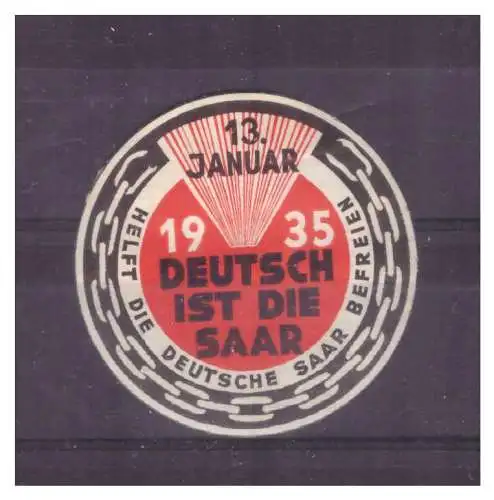 [Propagandapostkarte] Dt- Reich (022646) Propaganda Vignette „Deutsch ist die Saar“. 