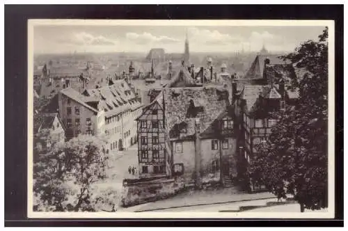 [Propagandapostkarte] Dt- Reich (022651) Postkarte Nürnberg, die Stadt der Reichsparteitage, Blick von der Burg mit MNR 906 blanco FDC Stempel. 