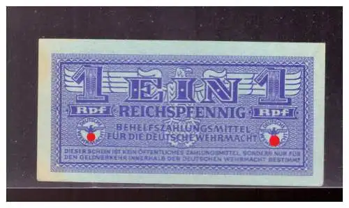 Dt-Reich (022697)  1 Reichspfennig, Behelfszahlungsmittel für die Deutsche Wehrmacht
