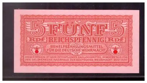 Dt-Reich (022698) 5 Reichspfennig, Behelfszahlungsmittel für die Deutsche Wehrmacht		