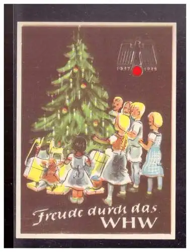 Dt- Reich (022728) Propaganda WHW Türblatt, Freude durch das WHW 1937/ 1938