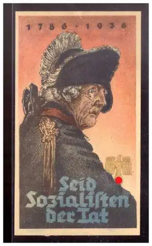 Dt- Reich (022736) Propaganda WHW Türblatt, Seid Sozialisten der Tat, 1935/ 1936