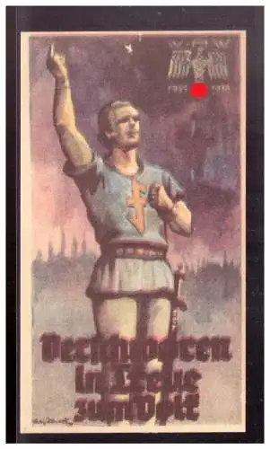 Dt- Reich (022737) Propaganda WHW Türblatt, Verschworen in Treue zum Volk, 1935/ 1936