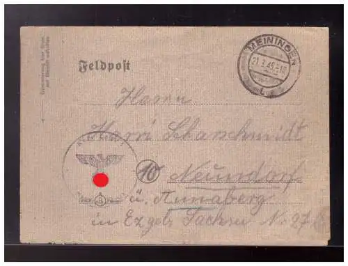 Deutsches Reich  Rundstempel (Datum und/oder Ort klar)