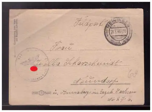 Deutsches Reich  Rundstempel (Datum und/oder Ort klar)