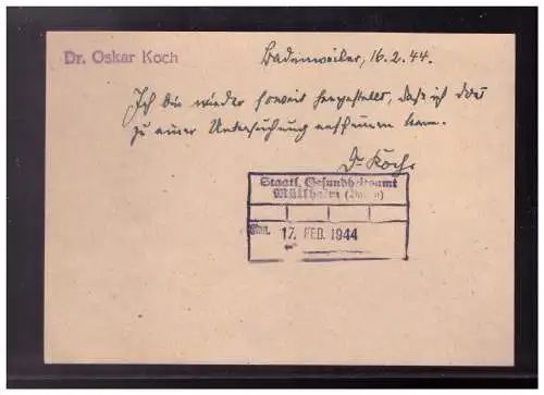 Deutsches Reich  Rundstempel (Datum und/oder Ort klar)