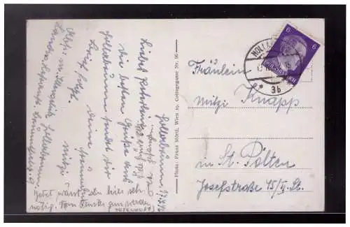 [Ansichtskarte] Dt- Reich (022865) Propaganda AK Mehrfelderkarte Stadt Hollabrunn mit verschiedenen Waffenarten Panzer..., gel 17.4.1942. 