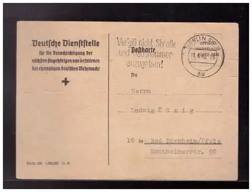 All. Bes. Bizone  Rundstempel (Datum und/oder Ort klar)