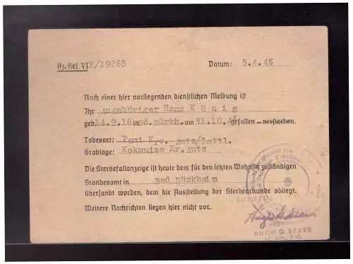 All. Bes. Bizone  Rundstempel (Datum und/oder Ort klar)