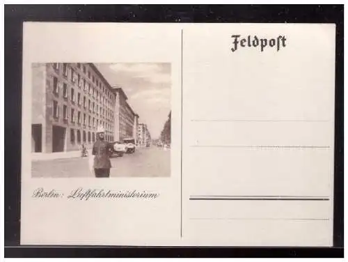 [Feldpostkarte] Dt- Reich (022913) Feldpost Postkarten Berliner Propagandabauten, Berlin Luftfahrtministerium, ungebraucht. 