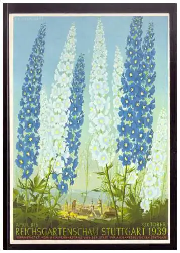 [Propagandapostkarte] Ak (022938) Reichsgartenschau Stuttgart 1939, Oktober, ungebraucht. 
