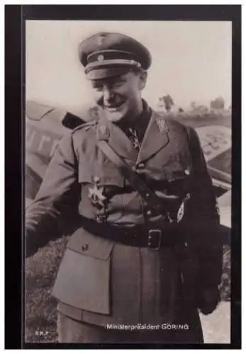 [Echtfotokarte schwarz/weiß] Dt.- Reich (022949) Propagandakarte (Fotokarte) Ministerpräsident Göhring, ungebraucht. 