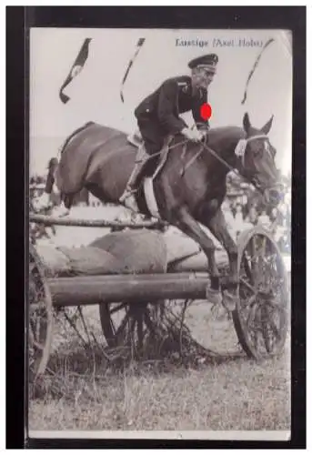 [Echtfotokarte schwarz/weiß] Dt.- Reich (022953) Propagandakarte Lustige (Axel Holst), gelaufen mit SST Grüne Woche Berlin 28.1.1935. 