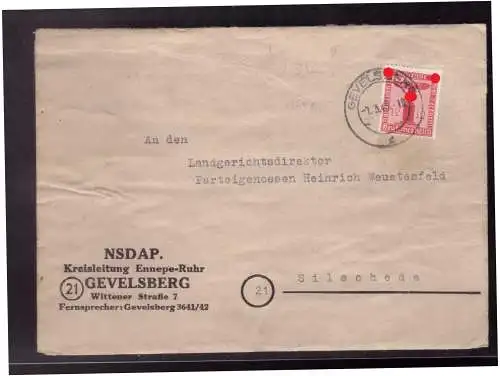 Deutsches Reich  Rundstempel (Datum und/oder Ort klar)