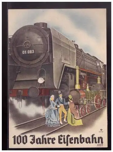 [Ansichtskarte] AK (023009) 100 Jahre Eisenbahn, ungebraucht. 