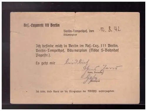 Deutsches Reich  Rundstempel (Datum und/oder Ort klar)