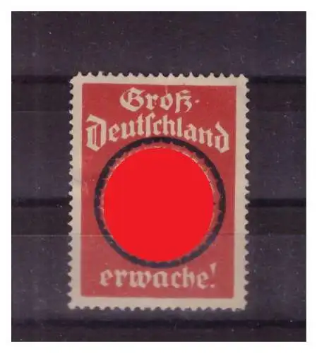 [Propagandapostkarte] Dt- Reich (023076) Propaganda Vignette „Deutschland erwache“ seltene NSDAP Vignette. 