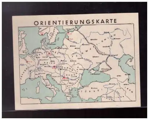 [Propagandapostkarte] Dt- Reich (023089) Werbekarte Orientierungskarte Ostfrontverlauf im Herbst 1942, RS Werbung Niederlassungen. 
