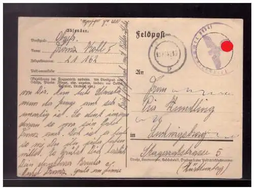 Deutsches Reich  Rundstempel (Datum und/oder Ort klar)