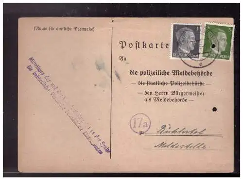 Deutsches Reich  Rundstempel (Datum und/oder Ort klar)