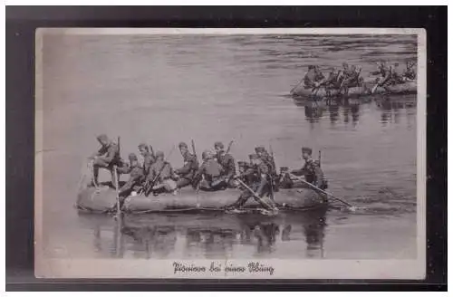 [Propagandapostkarte] Dt- Reich (023223) Propaganda AKUnser Heer, Pioniere bei einer Übung, gelaufen mit Bahnpoststempel (Karte ist 2. Wahl). 