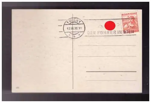 [Propagandapostkarte] Dt- Reich (023244) Propaganda AK Hitler, Göring beim abschreiten der Ehrenformation, mit blanco SST Der Führer in Wien. 