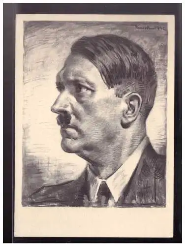 [Propagandapostkarte] Dt- Reich (023248) Propaganda AK Unser Führer nach dem Orginal von Professor von Kursell- Berlin, blanco gest. Wien 1942. 
