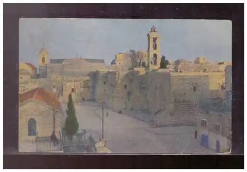 [Propagandapostkarte] Dt- Reich (023315) Ak WK I, Geburtskirche in Bethlehem, gelaufen DT Feldpost 19.6.1918. 