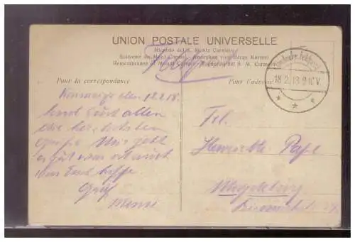 [Propagandapostkarte] Dt- Reich (023317) Ak WK I, Caiffa vom Berg Karmel aus gesehen, gelaufen DT Feldpost 18.2.1918. 