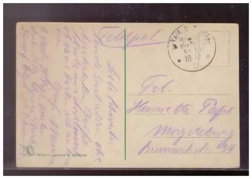 [Propagandapostkarte] Dt- Reich (023327) Ak WK I, 789 - Une Rue, gel. Marine Schiffspost No 14, 18.12.1917. 