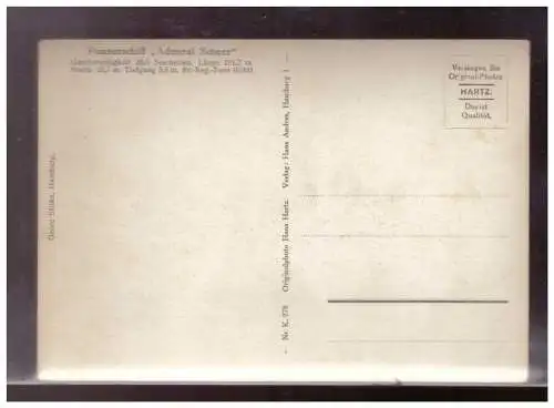 [Propagandapostkarte] DT-Reich (023342) Propagandakarte Panzerschiff Admiral Scheer, ungebraucht. 