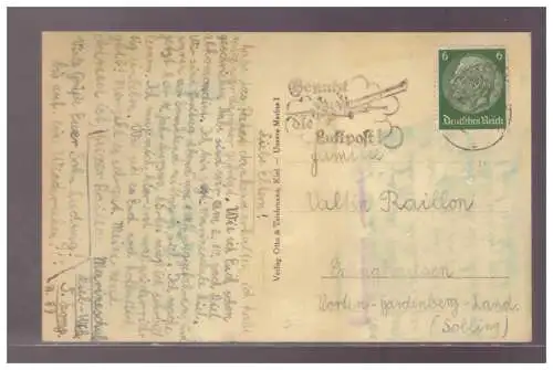 [Propagandapostkarte] DT-Reich (023364) Propagandakarte Panzerschiff Deutschland, gelaufen 1937. 