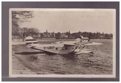 [Propagandapostkarte] DT-Reich (023378) Propagandakarte Dornier Flugboot vor Konstanz, gelaufen 1936. 