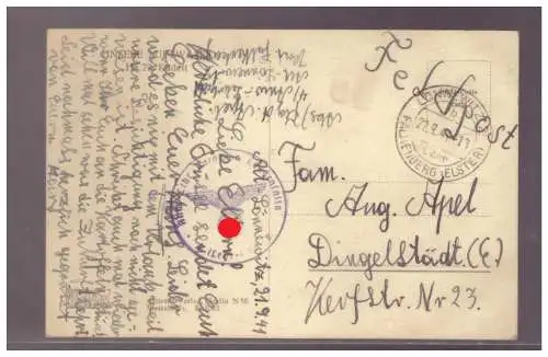 [Propagandapostkarte] DT-Reich (023382) Propagandakarte Unsere Luftwaffe Heinkel He 72 Kadett, gelaufen mit Fp 1941. 